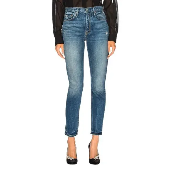 GRLFRND Karolina distressed skinny leg high rise jeans Close To You Sz 23 P NEW - Picture 2 of 8